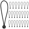 vidaXL Bungee Kordice s Kroglicami 24 kos Črna 4 mm x 22 cm