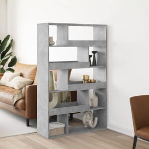 vidaXL Knjižna omara betonsko siva 100x33x156,5 cm inženirski les