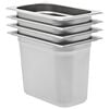 vidaXL Gastronomske posode 4 kosi GN 1/4 200 mm nerjaveče jeklo