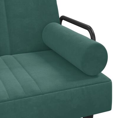 vidaXL Raztegljiv kavč L oblike temno zelen 260x140x70 cm žamet