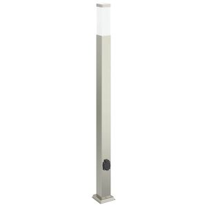 vidaXL Stebriček z vtičnico 110 cm nerjaveče jeklo IP44