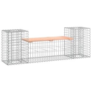 vidaXL Vrtna gabionska klop 183x41x60,5 cm trden les douglas