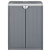 vidaXL Koš za smeti z 2 vrati siv 65x45x88 cm PP