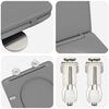 vidaXL Toaletno sedalo s hitro odstranitvijo Siva 44 x 36.4 x 3.4 cm