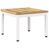 vidaXL Klubska miza Bela 49 x 48,5 x 36 cm Masiven les akacije