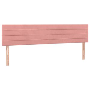 vidaXL Posteljno vzglavje roza 180x5x78/88 cm žamet