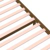vidaXL Posteljni okvir medeno rjav iz trdnega lesa 75x190 cm