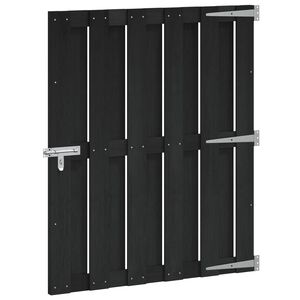 vidaXL Vrtna vrata 100 x 112 cm WPC in aluminij Črna