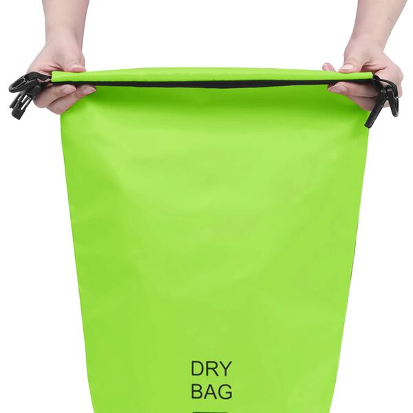 vidaXL Torba Dry Bag zelena 10 L PVC