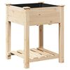 vidaXL Vrtni lonček Bež 60,5 x 60 x 76,5 cm Trdna smreka