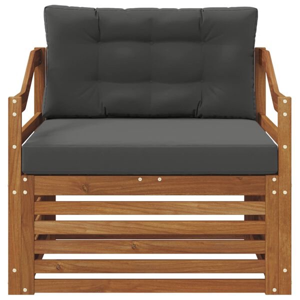 vidaXL Zunanja garnitura za sedenje Masiven les akacije Naravna