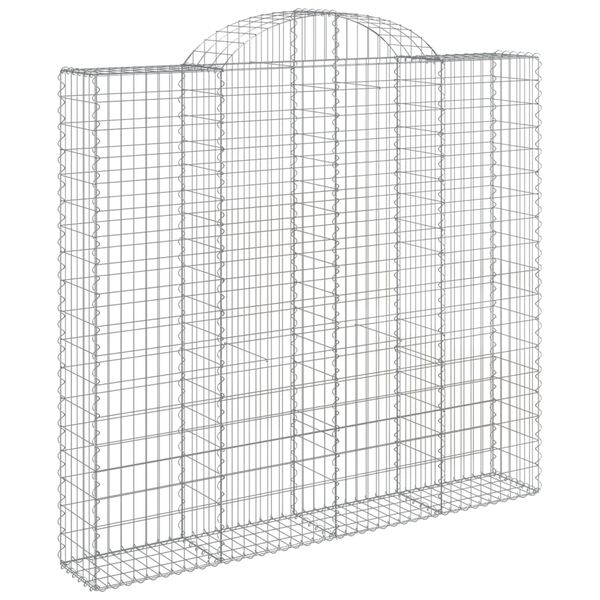 vidaXL Obokane gabion košare 10kosi 200x50x180/200 cm pocinkano železo