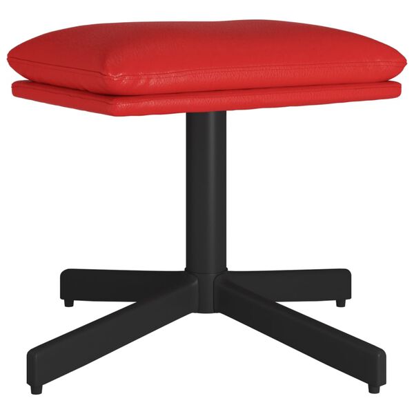vidaXL Stolček za noge vinsko rdeč 60x60x36 cm umetno usnje
