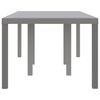vidaXL Vrtna miza Svetlo siva 200 x 100 x 73 cm poli ratan
