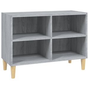 vidaXL TV omarica z lesenimi nogami siva sonoma 69,5x30x50 cm