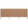 vidaXL 3-panelni vetrobran tkanina 400x80 cm taupe