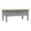 vidaXL Klubska mizica mehi&scaron;ka borovina Corona Range siva 100x55x44 cm