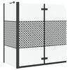 vidaXL Kopalni&scaron;ka pregrada Geometrični Črna 120 x 67 x 129 cm