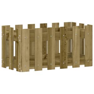 vidaXL Vrtno korito z ograjico 60x30x30 cm impregnirana borovina