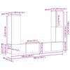 vidaXL Komplet TV omaric 4 pcs Črna Orehovina Konstruiran les