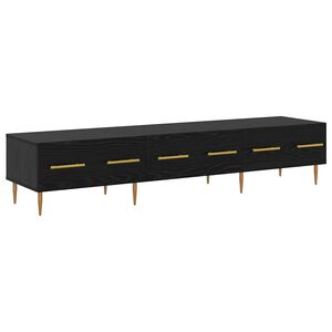 vidaXL TV omarica 150 x 36 x 30 cm Črna Orehovina Inženirski les