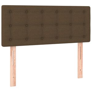 vidaXL Posteljno vzglavje temno rjavo 80x5x78/88 cm blago