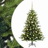 vidaXL Umetna božična jelka z bučko 150 cm 150 LED Toplo bela