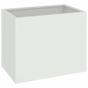 vidaXL Vrtni lonček Bela 50 x 32 x 40 cm Mlinjeni jeklo