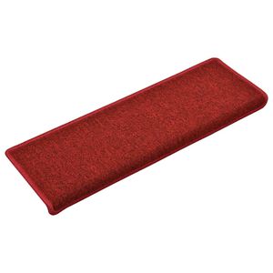 vidaXL Stopni&scaron;čne preproge 15 kosov 65x21x4 cm rdeče pravokotni rob
