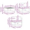 vidaXL Zunanja garnitura za sedenje z blazino 5 pcs Naravna in smetana