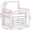 vidaXL Zunanja garnitura za sedenje z blazino Naravna 71 x 63 x 73 cm