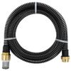 vidaXL Sesalna cev z medeninastimi priključki črna 1,1" 4 m PVC