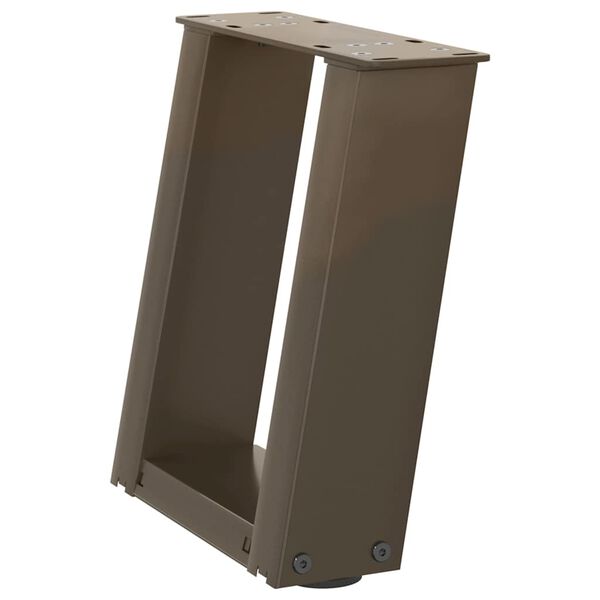 vidaXL Noge za klubsko mizico v obliki črke U, 2 kosa, naravno jeklo, 30 x (30-31) cm, jeklo