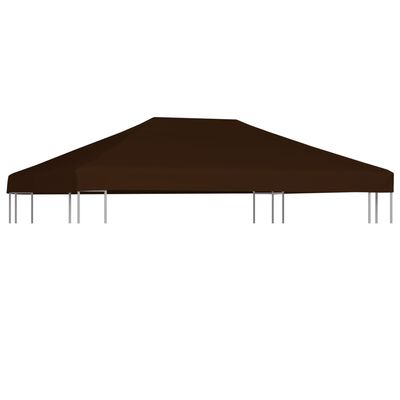 vidaXL Streha za paviljon 310 g/m² 3x4 m rjava