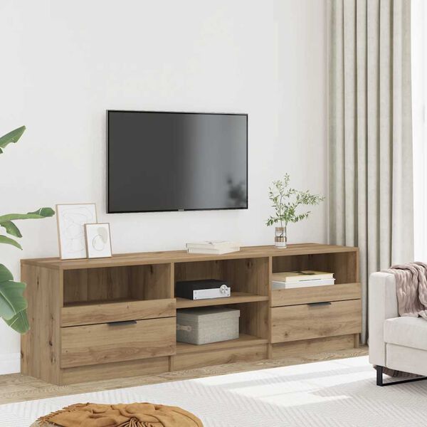 vidaXL TV omarica artisan hrast 150x33,5x45 cm inženirski les