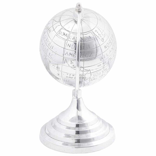 vidaXL Skulptura srebrna Aluminij