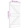 vidaXL Drsna vrata s kompletom vodil 100x210 cm trdna borovina