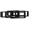 vidaXL Stenske police 6 pcs Črni hrast 60 x 15 x 23 cm Konstruiran les