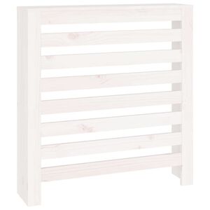 vidaXL Pokrov za radiator bela 79,5x19x84 cm trdna borovina