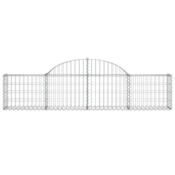 vidaXL Obokane gabion košare 18 kosov 200x30x40/60 cm pocinkano železo