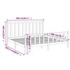 vidaXL Posteljni okvir siv iz borovine 200x200 cm