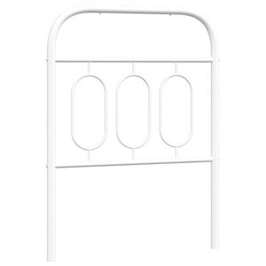 vidaXL Kovinsko nadomestno vzglavje belo 75 cm