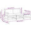 vidaXL Sekcijski kavč Voskan Rjava 190 x 62 x 70,5 cm Masivna borovina