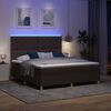 vidaXL LED Box Spring Postelja Temno rjava 180 x 200 cm blago