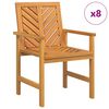 vidaXL Jedilni stol 8 pcs Naravna 62,5 x 59 x 89 cm