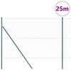 vidaXL Steber ograje. Zelena 25 x 1,5 m (36 mm mreža) Jeklo