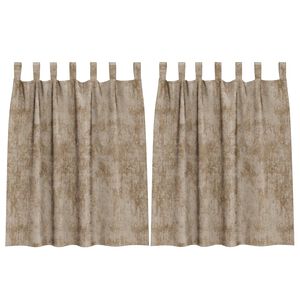vidaXL Velvete zavese z zavesami 2 pcs Šampanjec 140 x 140 cm Žamet