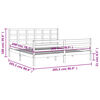 vidaXL Posteljni okvir z vzglavjem 200x200 cm trden les