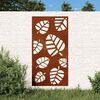 vidaXL Vrtna stenska dekoracija 105x55 cm corten jeklo drevo