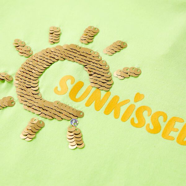 Otroška majica s kratkimi rokavi neon rumena 92